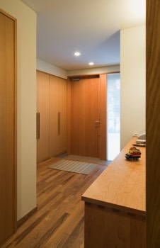 Entry hall house A from kitchen entrance   Entry hall house A from kitchen entrance